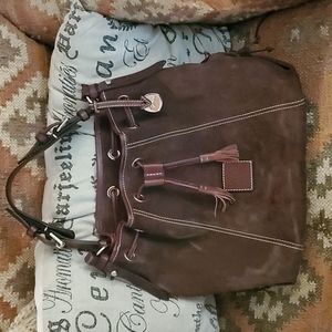 Dooney & Bourke Brown Suede Bucket Bag